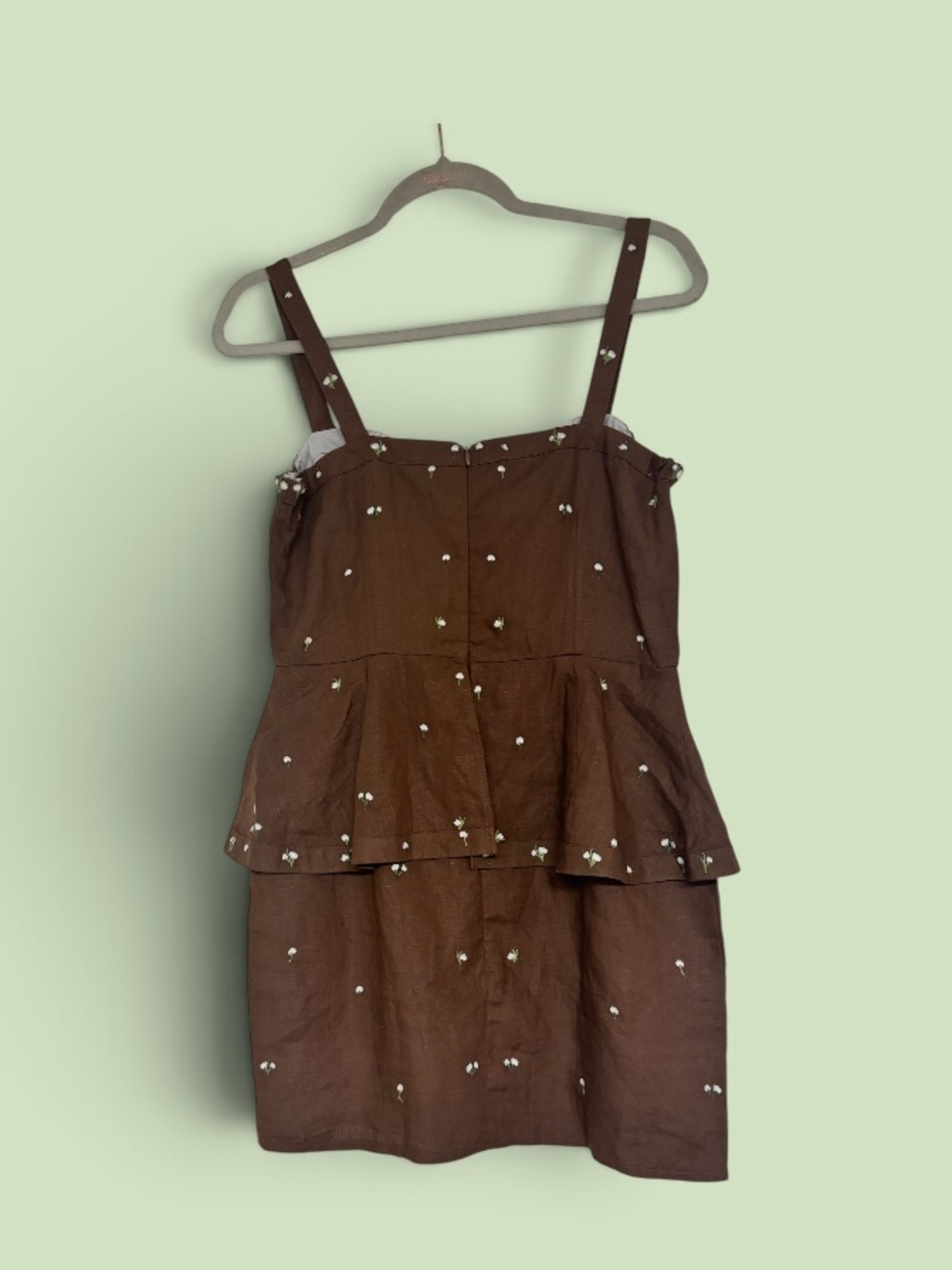 FANM Mon 100% Linen Embroidered Mini Dress | Size Small | Made in Turkey | Cotto - Picture 4 of 11